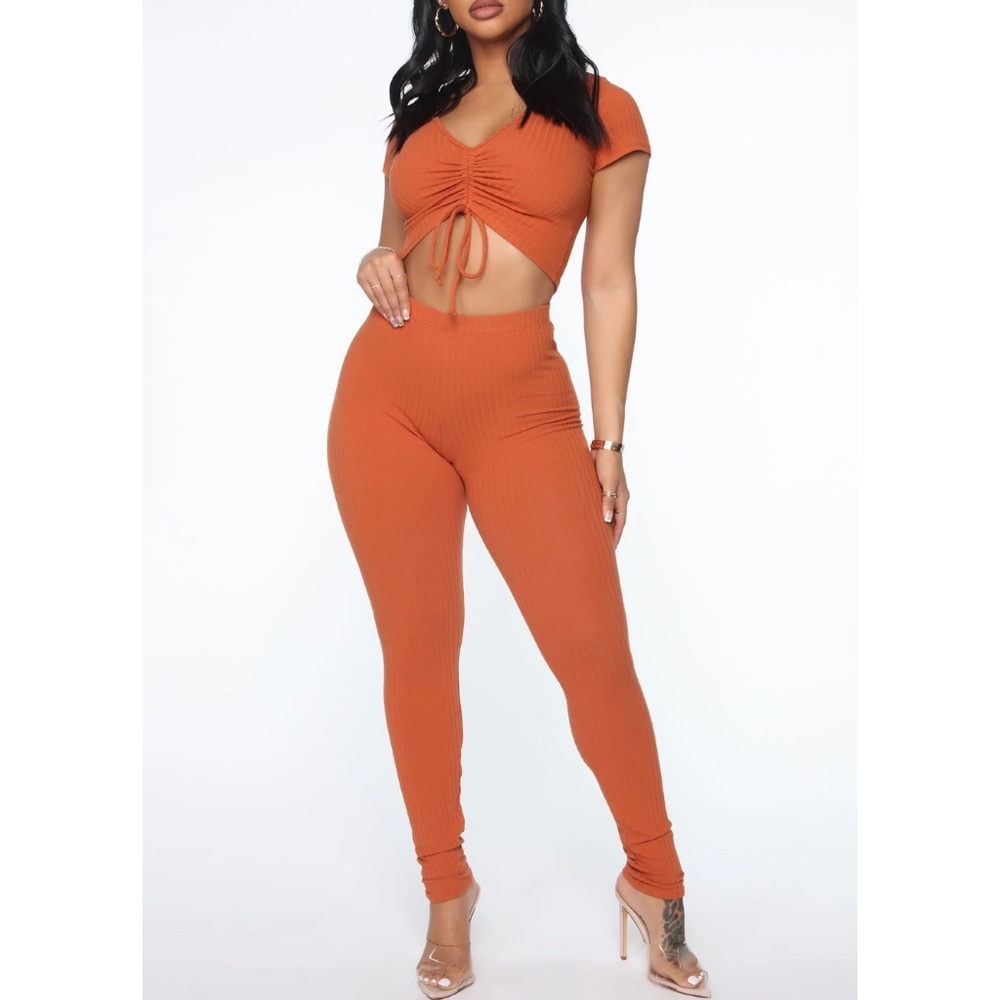 More to Give Pant Set - Rust